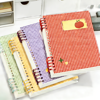 Carnet à feuilles mobiles Kawaii personnalisé en gros, Journal de haute qualité, Agenda détachable, Papier double face pour cadeau de fille