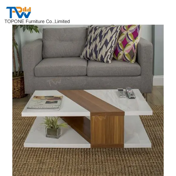 Square marble stone wooden hotel furniture living room home coffee tea table designs