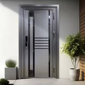 Venta caliente <span class=keywords><strong>puerta</strong></span> de entrada de <span class=keywords><strong>villa</strong></span> de estilo coreano 304 ventilación de acero inoxidable antirrobo <span class=keywords><strong>puerta</strong></span> de acero inoxidable de apertura única - Product Image 2