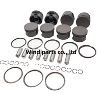 Ensemble piston moteur 5012362AE STD + jeu de segments de piston 5012364AD compatible avec Jeep Grand Cherokee Commander 4.7L V8 PowerTech