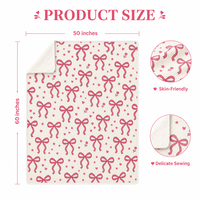 Couverture en flanelle sherpa personnalisée avec imprimé nœud, 50x60 pouces, double couche, polaire chaude, couverture de sublimation personnalisée, MOQ 1