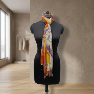 Viscose <b>Pashmina</b> Shawl Long Printed Traditional Scarf Fringe Wrap for Women Autumn Winter Gift - Product Image 2