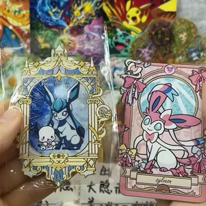 YQ - Paquete de Cartas Coleccionables de Metal con Diseño Exquisito de Pokémon, <span class=keywords><strong>Caja</strong></span> Sorpresa de Fan Art, Cartas Coleccionables PTCG, Precio Bajo al por Mayor - Product Image 2