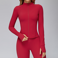 Ensembles de vêtements de sport personnalisés pour femmes, grandes tailles, manches longues, taille élastique, créez votre propre marque, nouvelles vestes de gym