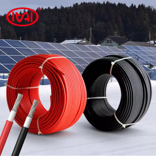 Huatai PV4 Factory Direct Supply XLPO Insulation Solar Photovoltaic Copper Conductor 1kV 2.5mm Tinned Sheath 1 Stranded Core
