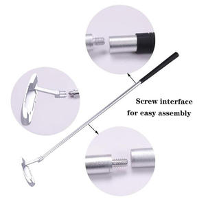 Boxed Silver Aluminium Alloy 830G Indoor <b>Golf</b> Putter Trainer Folding Three-Section Combination Training Gift for Golfers - Product Image 5