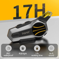 Inveer Headset interkom dupleks lebih dari 1000m, Headset interkom tahan air IPX65 untuk helm Model X1Pro