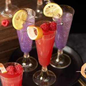 Mingyu Gold Champagne Glitter Verre jetable et plastique PS Matériel incassable pour Cocktail Soirée Mode - Product Image 3