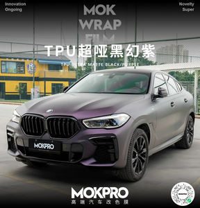 Film vinyle pour voiture de la série MOkpro Matte, technologie Air Release, TPU ultra mat noir/violet, film de protection PPF changeant de couleur - Product Image 2