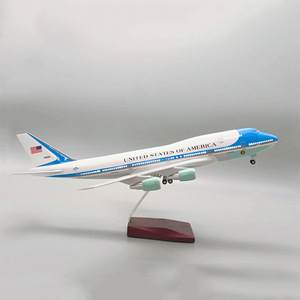 Modèle d'avion en résine LED OEM en gros, Boeing 747-8, USA <span class=keywords><strong>Air</strong></span> Force <span class=keywords><strong>One</strong></span> Airlines, échelle 1/160, 47 cm, avec support - Product Image 2
