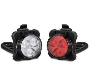 2023 Hot Selling Bicycle Flashlight Rainproof Bike Light USB Rechargeable Back Bike Light Night Safety Riding