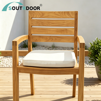 Ensemble de chaises de bistrot en teck moderne, portable, écologique, durable, finition résistante aux intempéries pour jardin, patio, villa, extérieur