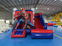 Casa Inflable Saltarina de Hombre Héroe Araña Castillo Hinchable con Tobogán para Jardín Exterior y Patio Trasero en Venta