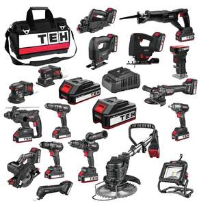 Kit combinado de herramientas eléctricas sin escobillas Premium de <span class=keywords><strong>20V</strong></span> MAX, 10 Uds., juegos de herramientas domésticas de mano personalizables con estuche rígido OEM - Product Image 1