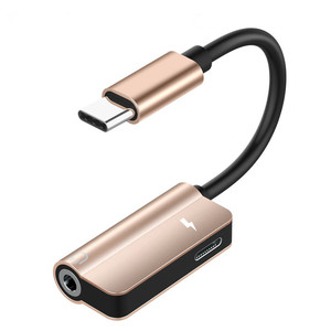 USB C <span class=keywords><strong>2</strong></span> en 1 Tipo-C Jack <span class=keywords><strong>Convertidor</strong></span> de audio Cable adaptador de auriculares para Huawei <span class=keywords><strong>Mate</strong></span> 10 P20 Pro Xiaomi Mi 6 8 - Product Image 3