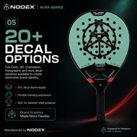 Raquette de padel Nodex OEM Factory Premium en fibre de carbone 18K, forme ronde, texture 3D, équilibrée pour tous les terrains, OEM