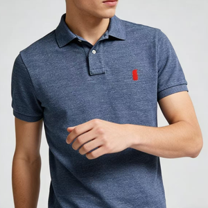 Polo <span class=keywords><strong>de</strong></span> Hombre Estilo Casual Elegante, Algodón <span class=keywords><strong>de</strong></span> Lujo Ligero, Estilo Academia Tianshan <span class=keywords><strong>de</strong></span> Kazajstán, Polos con Contraste - Product Image 3