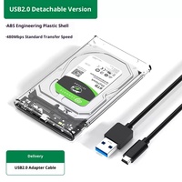 FYX Stock USB 3.1 3.0 2.0 SATA a 2.5 Pollici Enclosure HDD SSD Trasparente Esterno per Laptop PC