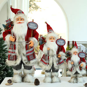 Poupées de Père Noël de 60 cm, décorations de Noël debout pour les fêtes de fin d'année, décoration de la maison, figurines de Père Noël de 24 pouces avec lanterne et sac cadeau - Product Image 4