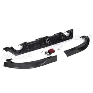 Carbon Fiber Look/Black 3pcs <b>Car</b> Rear Bumper <b>Diffuser</b> Splitter Lip Spoiler Bumper Guard Protector <b>for</b> Honda <b>for</b> Civic 2016-2019 - Product Image 4