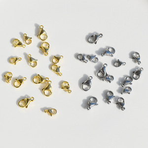 Cierre de langosta de acero inoxidable para joyería, color oro y plata, para la fabricación de pulseras, componentes de joyería DIY, extensión de cadena - Product Image 1