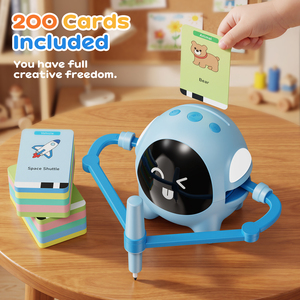Robot de Dessin Intelligent pour Enfants avec Écran, 200 Cartes, 18 Stylos – Jouet Éducatif en Plastique pour l'Apprentissage Artistique, l'Art de l'Esquisse et l'Enseignement Robotique STEM pour Garçons - Product Image 3