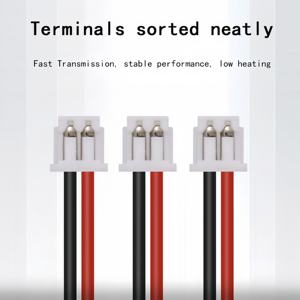 Connecteur Terminal Mâle-Femelle JST 2 Broches OEM SHAN WEI 1,25 mm, Cœur en Cuivre, 50V, PVC, Longueur 100 mm, Faisceau de Câbles Électroniques Automobile - Product Image 4