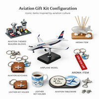 Kit de Regalo de Aviación Personalizado con Modelo de Avión, Accesorios de Viaje, Ropa y Artículos con Temática de Aviación para Programas de Marca