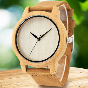Montre-bracelet de luxe 2020 en bambou antique avec mouvement Miyota à quartz, bracelet en tissu, cadran à aiguilles tendance pour couples de marque - Product Image 4