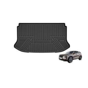 KQD New Design 5D Waterproof TPE Rear <b>Trunk</b> Mat for Venue <b>Black</b> 3mm Thick with Protection & Decoration - Product Image 3