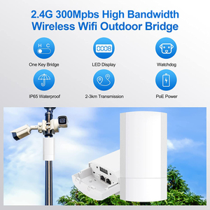 TiNCAM Set di 2 CPE Wireless Outdoor <span class=keywords><strong>Point</strong></span>-to-<span class=keywords><strong>Point</strong></span> 300Mbps, Antenna ad Alto Guadagno 2.4G, Bridge WiFi per Esterni - Product Image 2