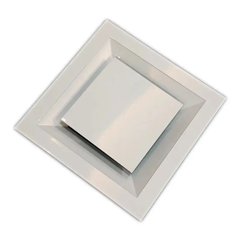 Central Air Conditioning Ceiling Diffuser Double Layers Square Ceiling Air Diffuser for Ventilation