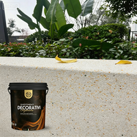 Revêtement en résine acrylique à deux composants VALIDEA, respectueux de l'environnement, à base de pierres, effet pierre 3-5 mm, peinture pour sols et murs extérieurs