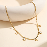Nouvel Arrivage Collier Pendentif Étoile Délicat Chaîne Fine Accessoire Élégant pour Jeunes Femmes Bijoux de Fête Vente Directe Usine