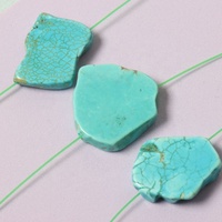 Dila optimisé Howlite forme irrégulière 1.5mm ouverture Turquoise pierre pendentif dalle pierre perles en vrac pour la fabrication de bijoux à bricoler soi-même