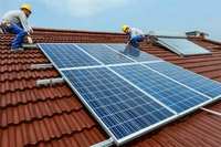 Kit instalasi modul PV atap, 10KW sistem pemasangan tenaga surya komersial, pemasangan atap logam