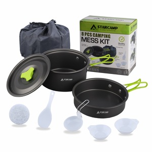 STARCAMP Açık Hava Kampı Metal Tencere Seti <1L Kapasiteli Sofra Takımı ve Tencere Ekipmanları HX-CK08 - Product Image 6