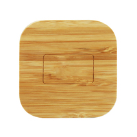 Chargeur sans fil portable en bois personnalisé avec logo – Support de charge rapide pour téléphone portable