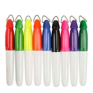 Waterproof Plastic Liner Permanent Marker Pen With <b>Keychain</b> Quick Dry Ink <b>Custom</b> Logo for Golf Ball Lining - Product Image 1