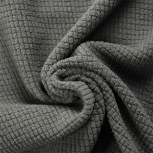 Shaoxing Ivan Textile Fabric Polyester Spandex Polar Check Fleece Fabric For Winter Clothes
