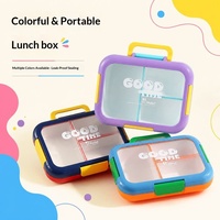 Boîte à bento compartimentée en plastique, boîte à lunch, porte-repas, pour étudiants, employés de bureau, mignonne, style Instagram, récipient alimentaire hermétique