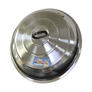 Stainless Steel High Top Lid Wok Lid 56cm Thickened Deepened Pot Cover For <b>Steamer</b> Soup Pot - Product Image 1