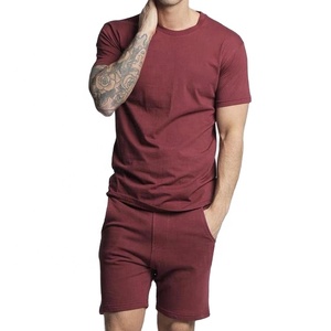 Haute qualité 100% coton Logo personnalisé hommes deux pièces tenues survêtement hiver Twin Set formation Jogging porter homme été Twin ensembles - Product Image 1