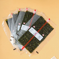 Nori séché et rôti coupé en demi-coupes pour Onigiri, 100 pièces, film protecteur facile à déchirer, sachet refermable, pour boulettes de riz triangulaires, durée de conservation 360 jours