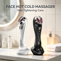Masseur facial à lumière rouge chaude et froide, appareil anti-âge pour le lifting et le raffermissement de la peau, réduction des rides et soin des pores