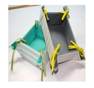 Paniers de rangement pratiques et durables en toile de coton 100 %, écologiques, organisateurs polyvalents pour la maison - Product Image 3