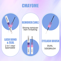 Kit d'extensions de cils en grappes thermocollées 30D 40D Mix 14 rangées segmentées réutilisables imperméables DIY faites à la main en cheveux synthétiques