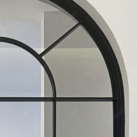 Entrada a la sala de estar Arco semicircular Arte Ventana falsa Porche Bloque de vidrio Partición Ventana de estilo francés