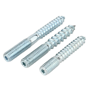 Doppia vite di legno gruccia bulloni bianco zinco placcato in acciaio al carbonio <span class=keywords><strong>M</strong></span> (M2 M3 M4 M5 M6 M8 M10) 25mm 80mm 100mm pollici - Product Image 2
