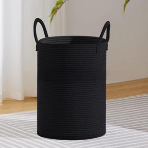 Fait <span class=keywords><strong>à</strong></span> la main ferme durable avec poignée pour salon salle de bain <span class=keywords><strong>panier</strong></span> <span class=keywords><strong>à</strong></span> <span class=keywords><strong>linge</strong></span> <span class=keywords><strong>en</strong></span> <span class=keywords><strong>osier</strong></span> coton tissé <span class=keywords><strong>panier</strong></span> - Product Image 3